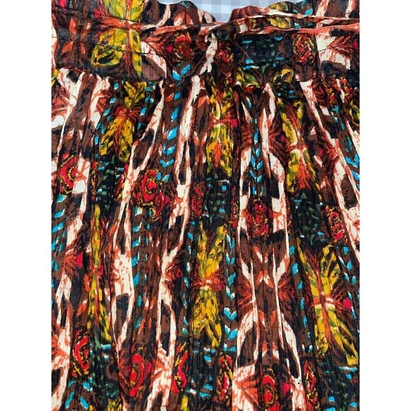 Sudden Impact Women’s Crinkled Cotton Midi Skirt size 18W Drawstring Boho Fairy